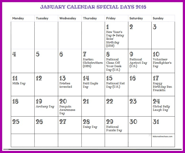 15 Obscure Unusual Unique Holidays January Calendar Adventures Of
