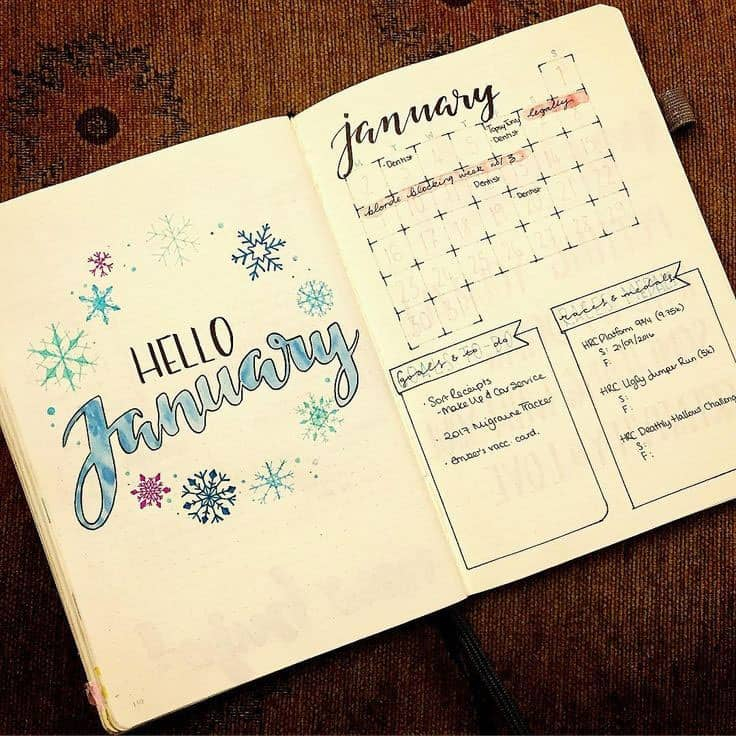 18 Cute January Bullet Journal Ideas To Inspire You