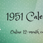 1951 Calendar MyBirthday Ninja