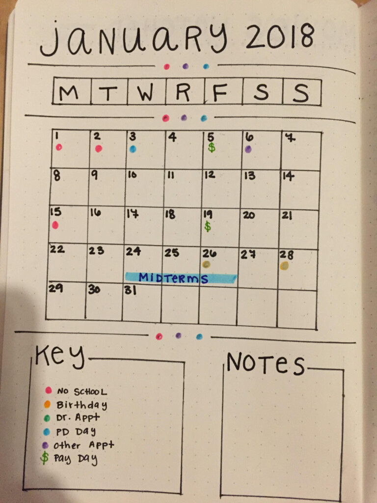 20 Bullet Journal Calendar Free Download Printable Calendar Templates 