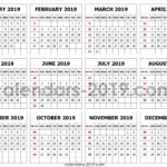 2019 Calendar With Week Numbers Free Download Printable Calendar