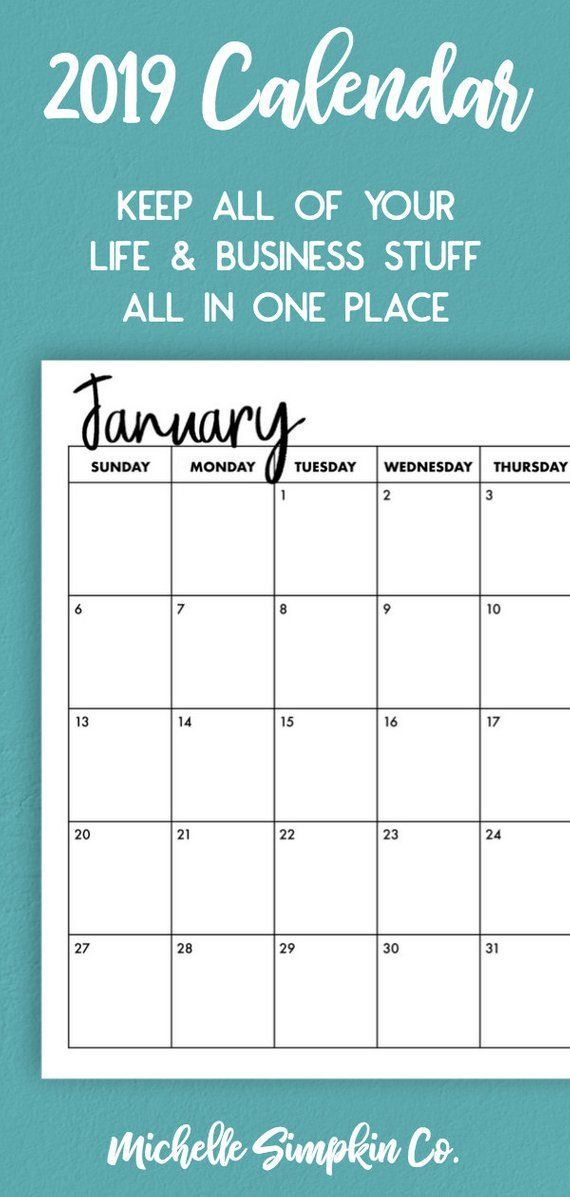 2019 Printable Calendars Plan Out Next Year With These Ink friendly