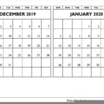 2020 Monthly Calendar Template August Thru December Example Calendar
