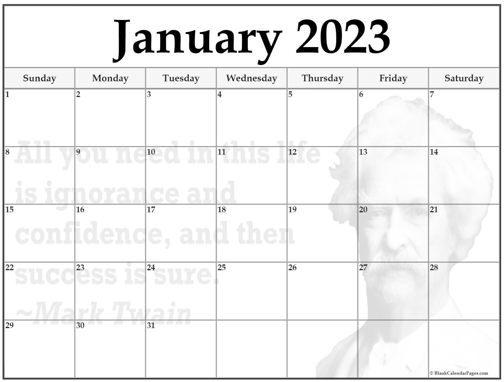 24 January 2023 Quote Calendars