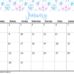 281 Designs January Printable Calendar