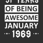 51 Years Of Being Awesome January 1969 Monthly Planner 2020 Calendar