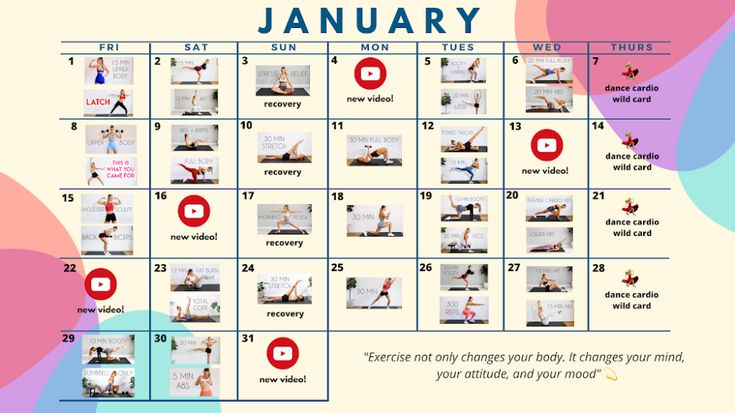 90 MadFit YouTube In 2021 Workout Calendar Total Body Workout