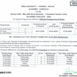 Anna University Calendar Year 2022 April 2022 Calendar