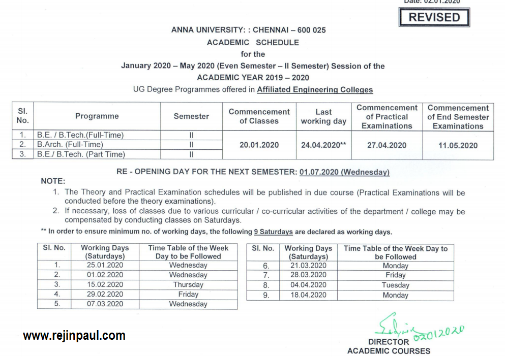 Anna University Calendar Year 2022 April 2022 Calendar