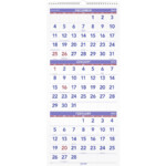 At A Glance 3 Month Reference Wall Calendar Monthly 1 2 Year