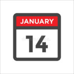 Calendar Day Fourteen Date Icon Stock Vector Illustration Of Element 