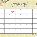 Calendar January 2019 Printable Template In PDF Word Excel