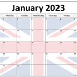 Collection Of January 2023 Photo Calendars With Image Filters
