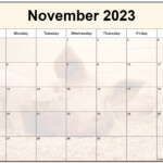 Collection Of November 2023 Photo Calendars With Image Filters 