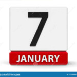 Cubes Calendar 7th January Stock Illustration Illustration Of 