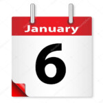 Date January 6th Stock Vector BigAlBaloo 121660974