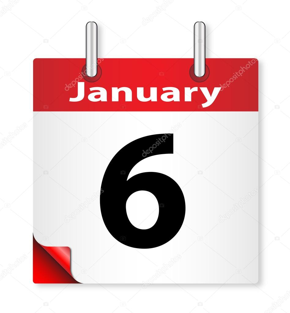 Date January 6th Stock Vector BigAlBaloo 121660974