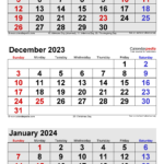 December 2023 Calendar Templates For Word Excel And PDF