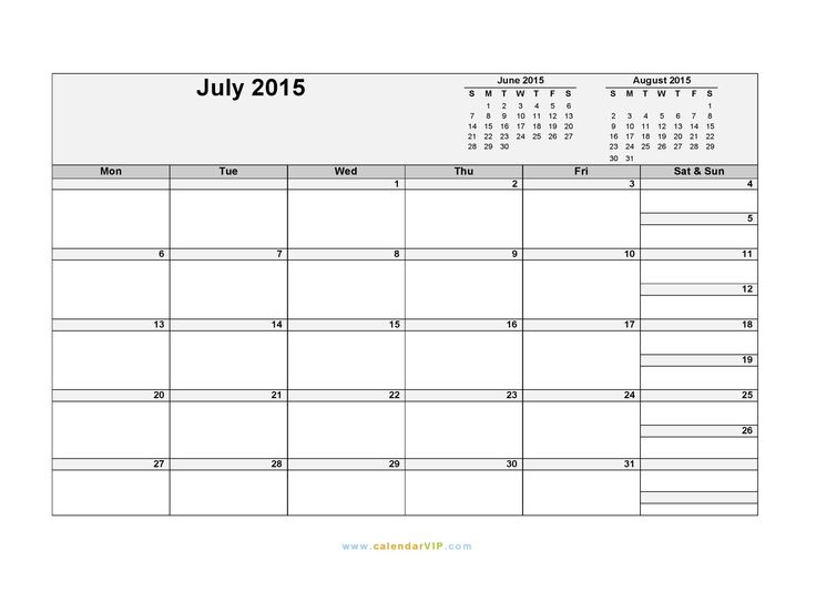 Effective 4 Week Printable Calendar