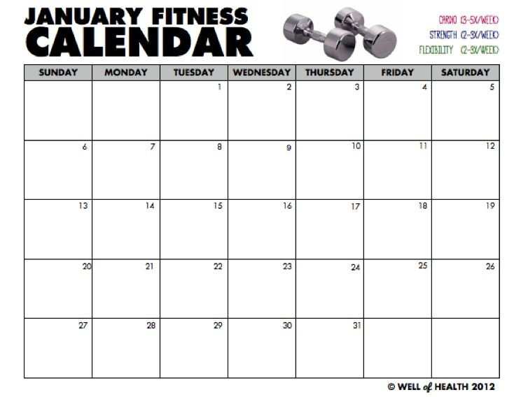 Exercise Calendar Get Free Printable Calendar 2020 2021