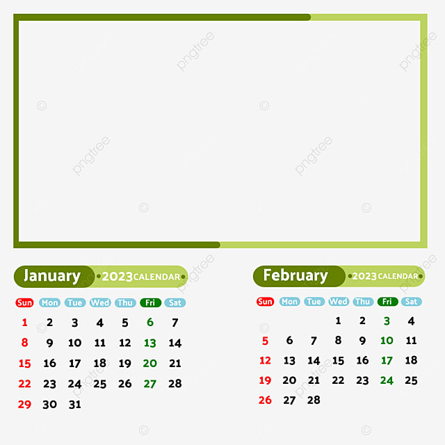 February 2023 Calendar Vector Hd PNG Images 2023 Calendar January And