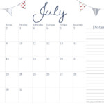 Free Printable Calendar July 2012