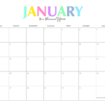 Free Printable January 2015 Calendars