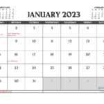 Free Printable January 2023 Calendar 12 Templates