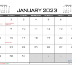 Free Printable January 2023 Calendar 12 Templates