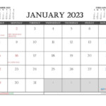 Free Printable January 2023 Calendar 12 Templates Templates 