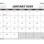 Free Printable January 2023 Calendar 3 Month Template
