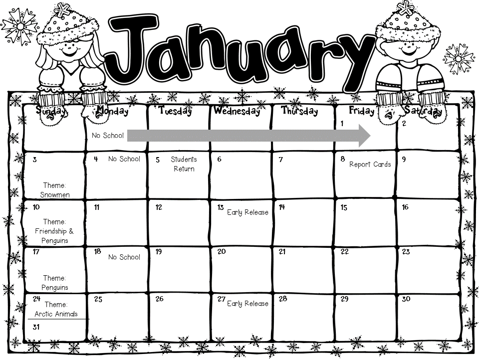 Getting Ready For January Themes And Freebies Teacher By The Beach