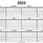 Jan To Dec 2023 Calendar Template Free Printable Templates