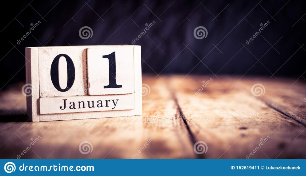January 1st 1 January First Of January Calendar Month Date Or 