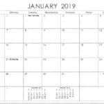 January 2019 Spreadsheet Google Calendar Calendar Calendar