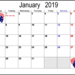 January 2019 United States Calendar Usa Holidays Holiday Calendar