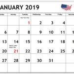 January 2019 Us Holidays Calendar