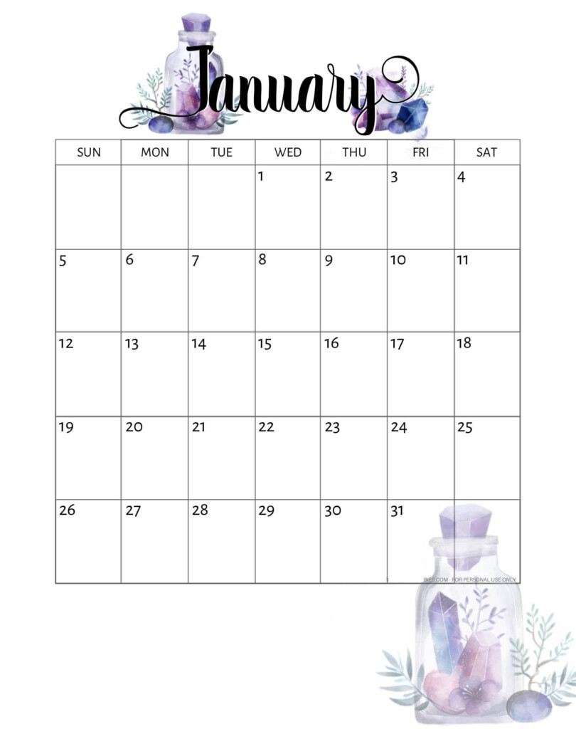 January 2020 Calendar Cute Calendar Printables Print Calendar Kids 