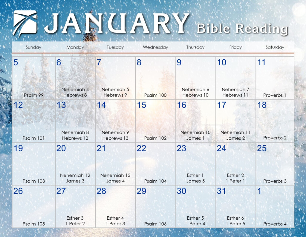 January 2020 Daily Bible Reading Calendar In God s Image