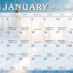 January 2020 Daily Bible Reading Calendar In God s Image