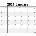 January 2021 Calendar Template Pdf Printablecalendarr