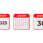 January 2023 Calendar Design 30th January 2023 Calendar Icon For