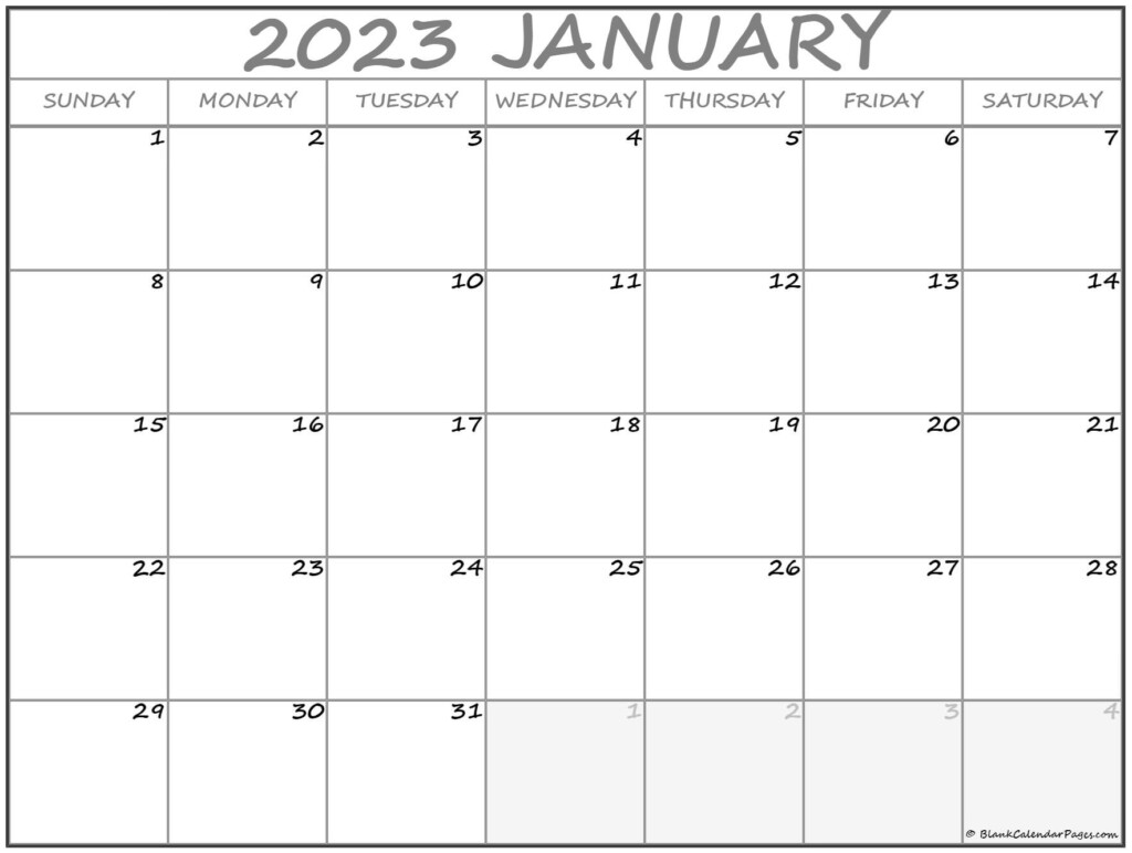 January 2023 Calendar Free Printable Calendar Templates