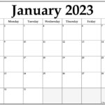 January 2023 Calendar Free Printable Calendar Templates