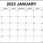 January 2023 Calendar Free Printable Calendar Templates