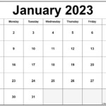 January 2023 Calendar Free Printable Calendar Templates