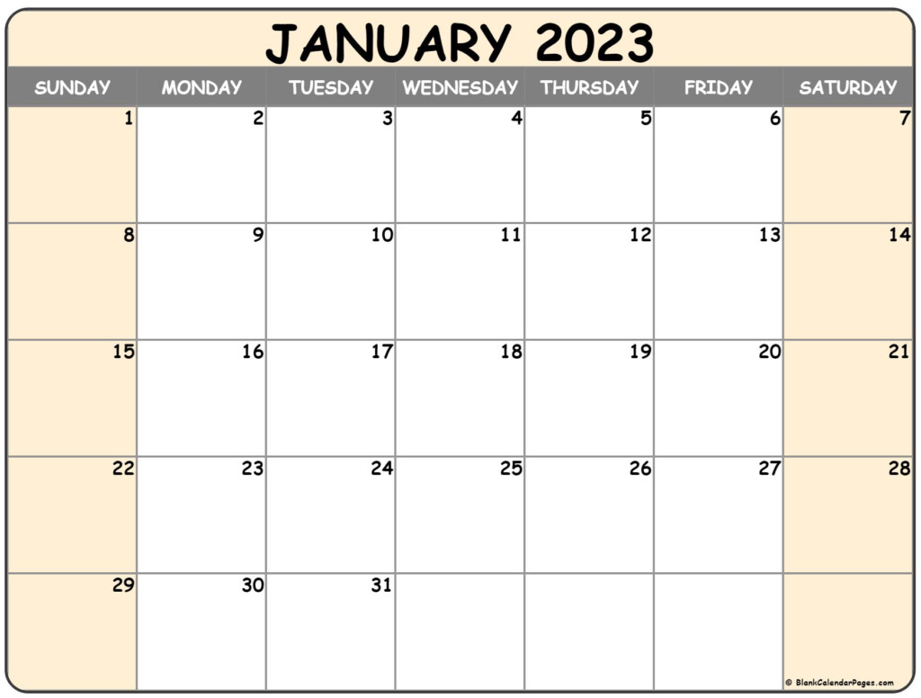 January 2023 Calendar Free Printable Calendar Templates