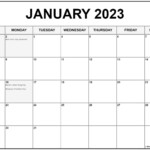 January 2023 Calendar With Holidays