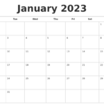 January 2023 Calendars Free