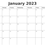 January 2023 Printable November Calendar